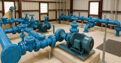 Pump efficiency and vibrational testing facility